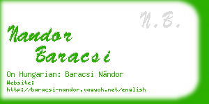 nandor baracsi business card